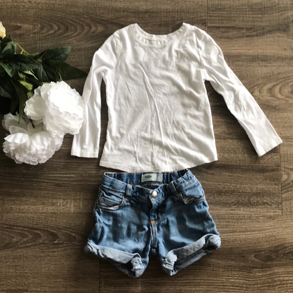 3 FOR $20 Old Navy Denim Shorts and White Top